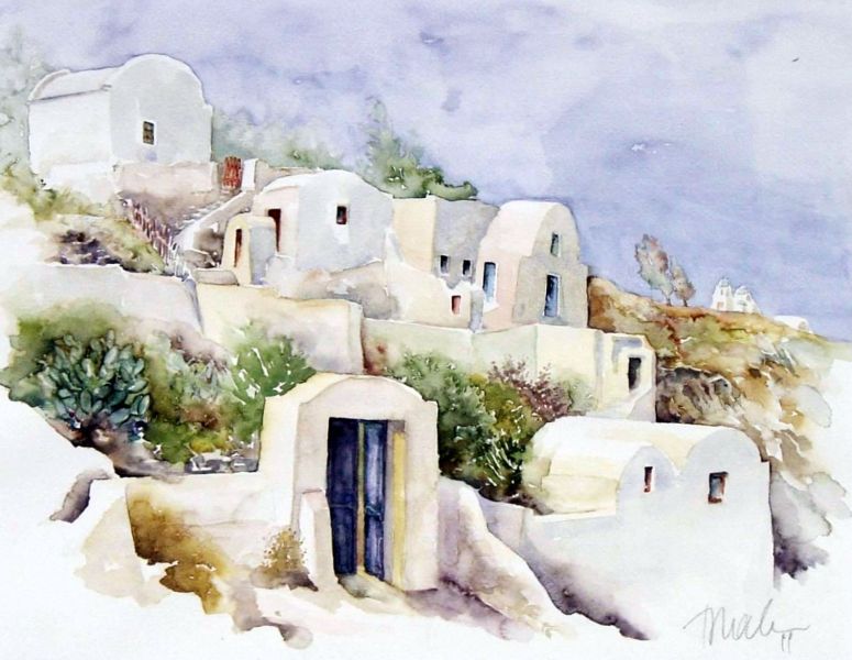 Häuser in Finikia auf Santorin (1999)