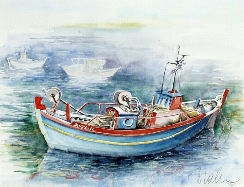 Fischerboot in Koroni (2002)