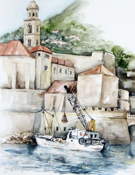 Baggerschiff in Dubrovnik (2004)